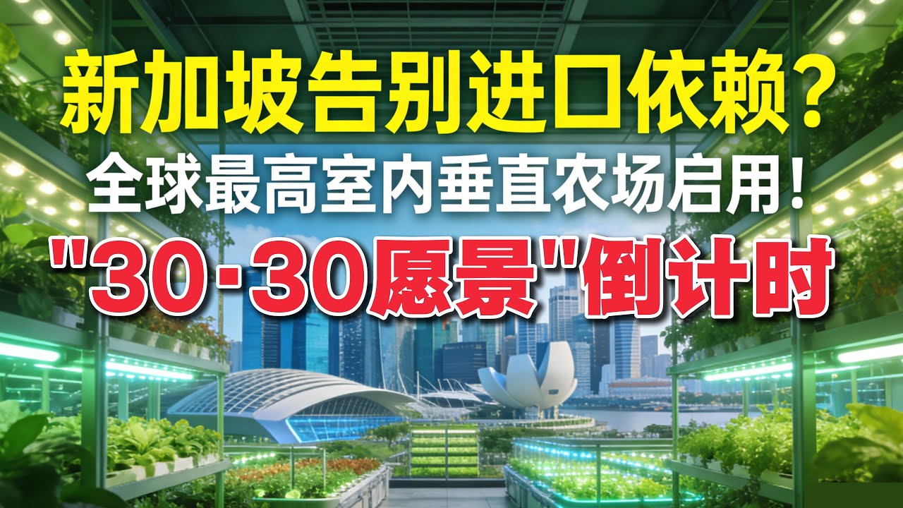 90%靠进口的国家，如何养活1000万人？全球最高室内垂直农场落地新加坡，“30·30愿景”倒计时中！