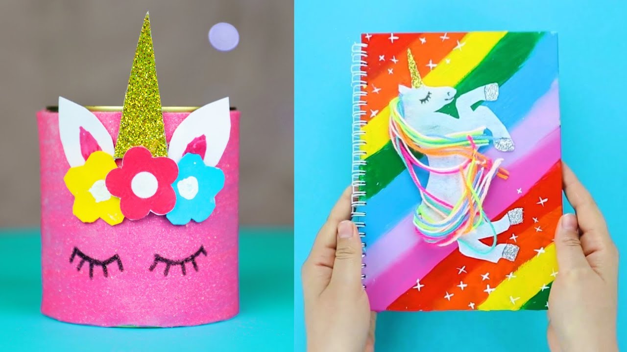7 DIY Unicorn School Supplies / Unicorn Crafts