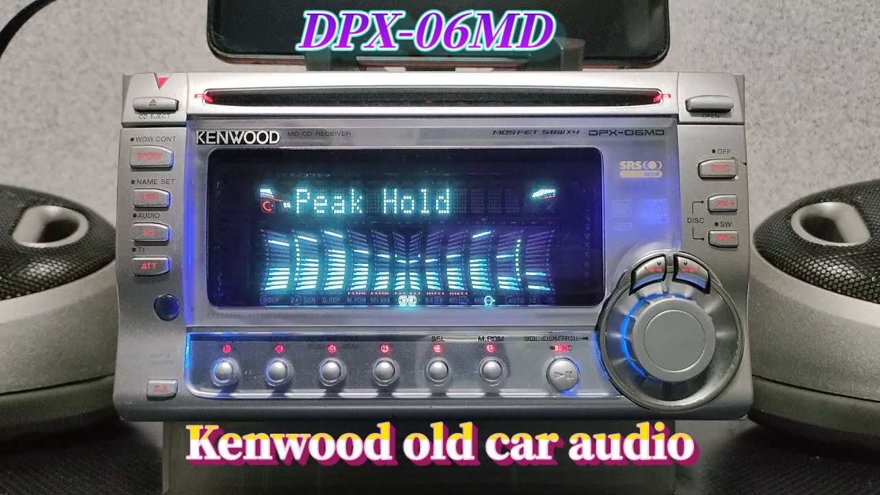 KENWOOD　DPX-06MD　CD/MD再生とAUX音出し　old car audio