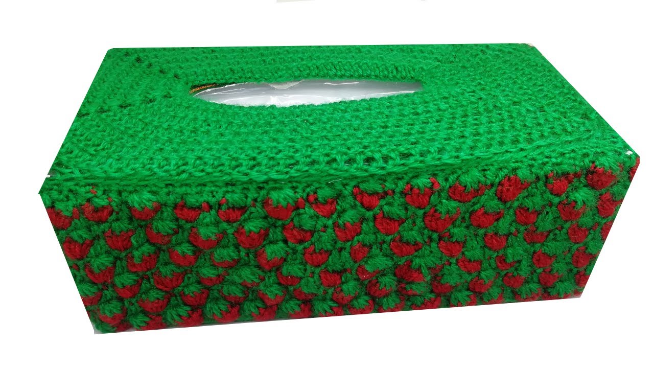 Crochet tissue box cover by shaizas crochet Episode-119