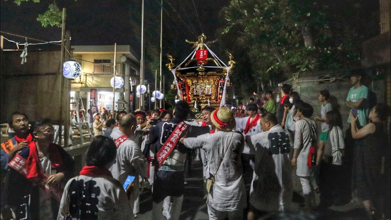 《深夜1時》令和6年  神奈川県   浜降祭2024   茅ヶ崎市   西久保 日吉神社 神輿   出立　暁の祭典
