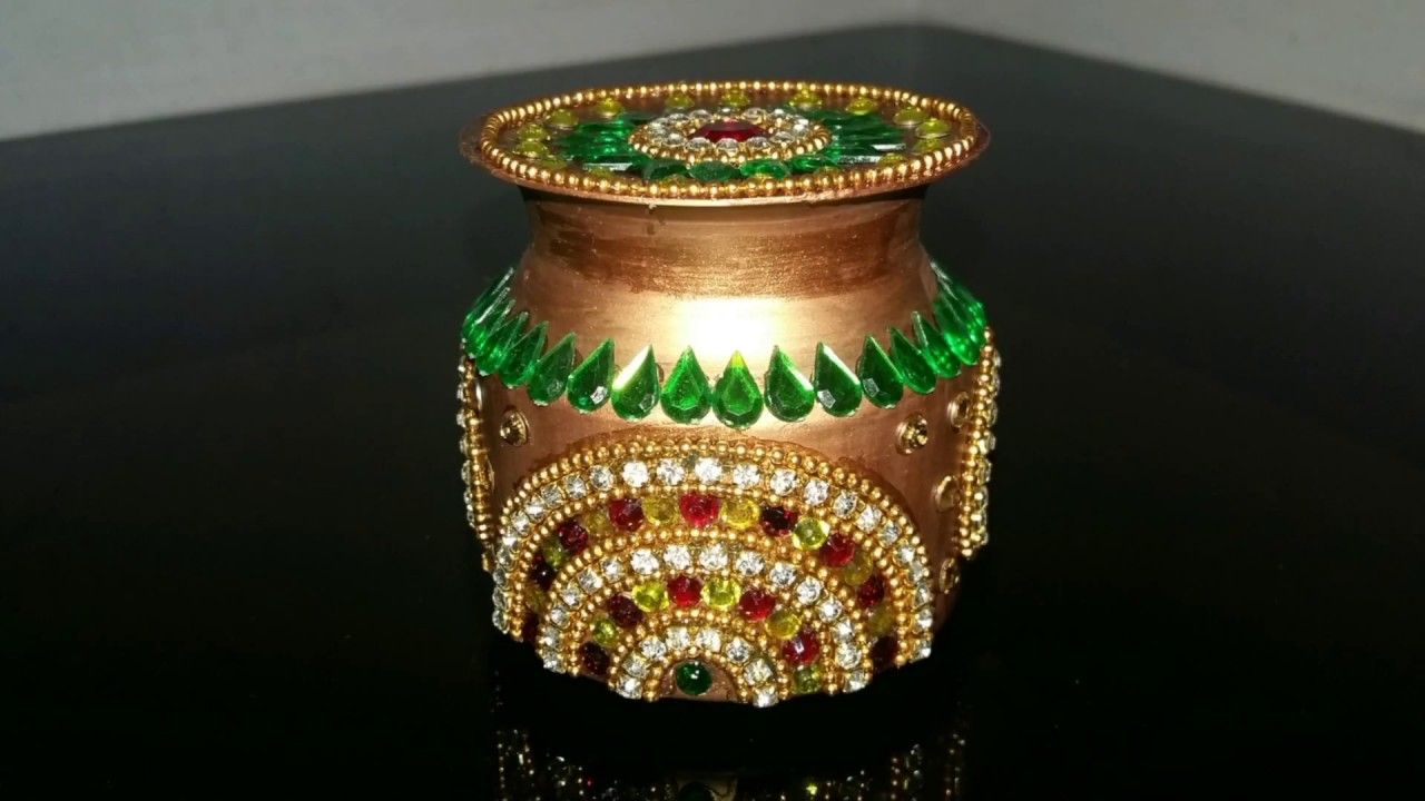 34. पुराने ताम्बे के बर्तन को कैसे सजाये | How to decorate old copper utensils
