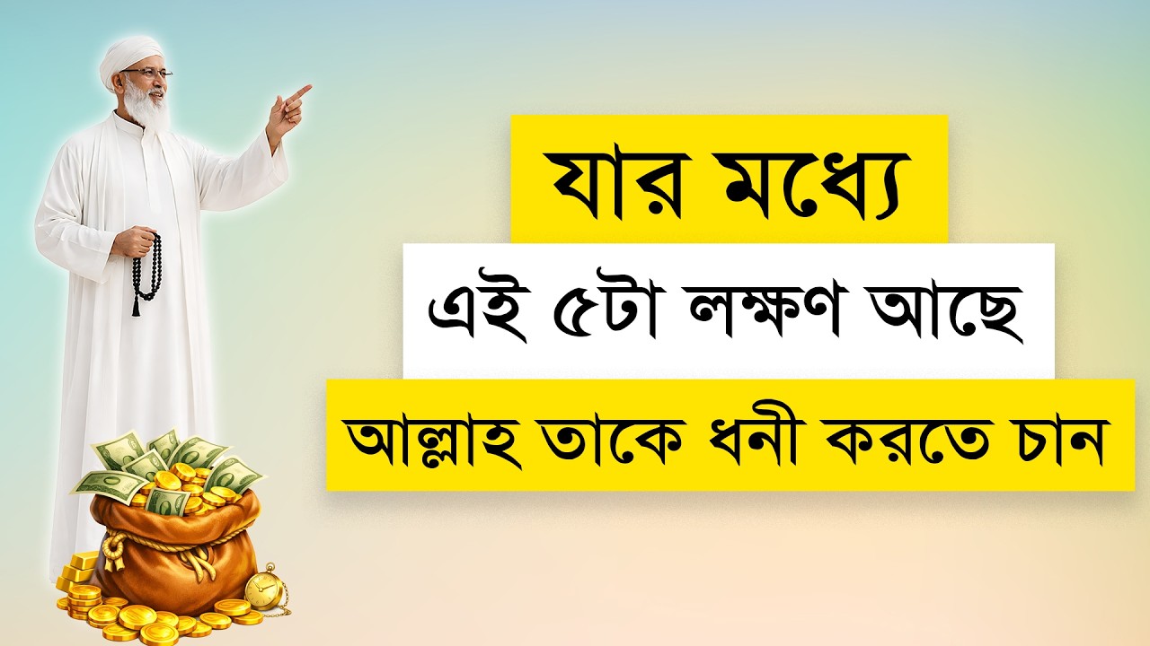 যার মধ্যে এই ৫টা লক্ষণ আছে, আল্লাহ তাকে ধনী করতে চান | 5 signs Allah wants you rich