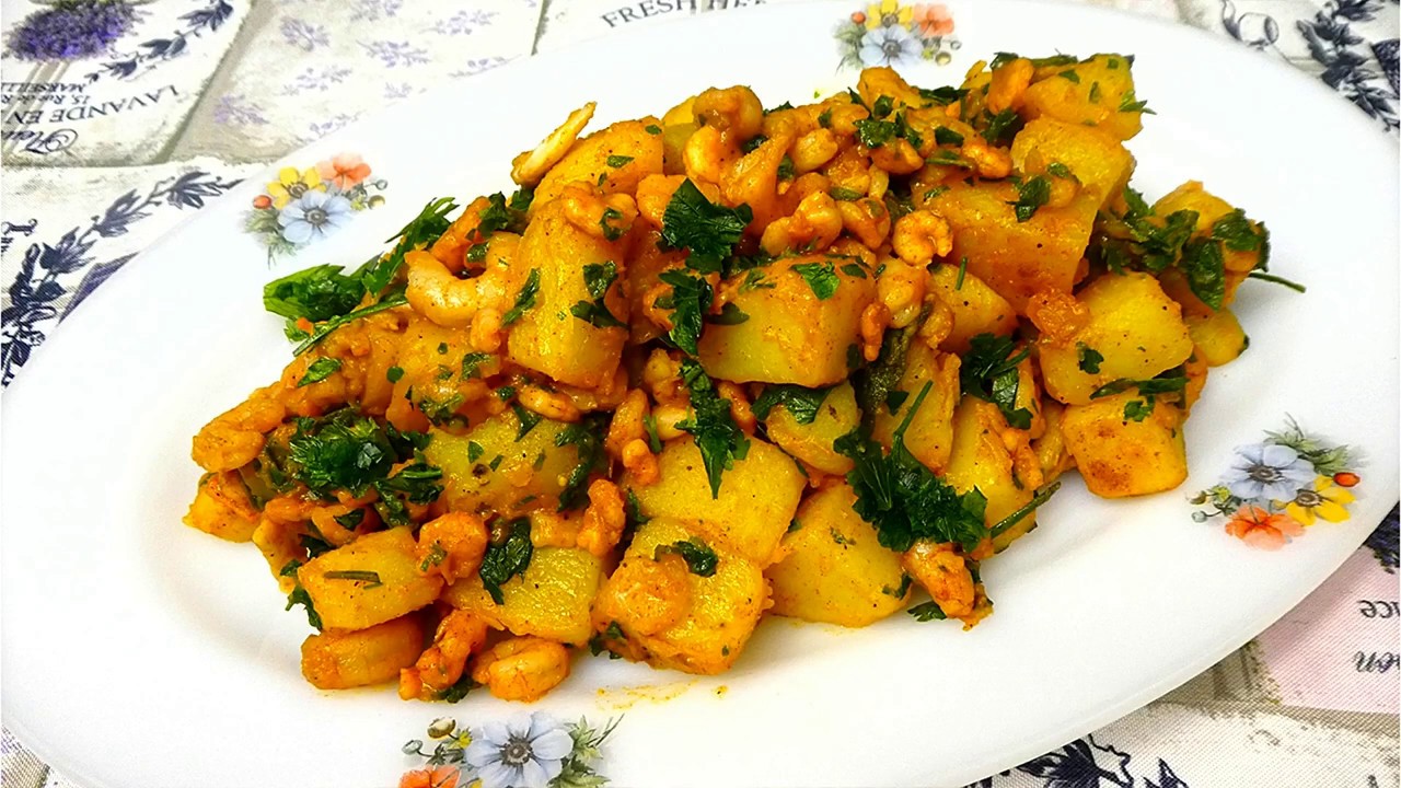 #124 Patate e gamberetti in padella - Secondo piatto veloce