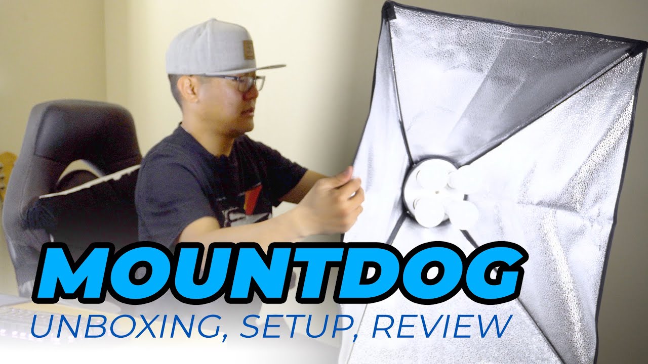 Mountdog Softbox Lighting Kit for Photo and Video Cheap under $50! Unboxing, Review, Assembly Setup