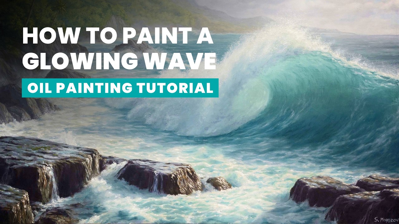 How to paint a GLOWING WAVE  | Step-by-step Tutorial