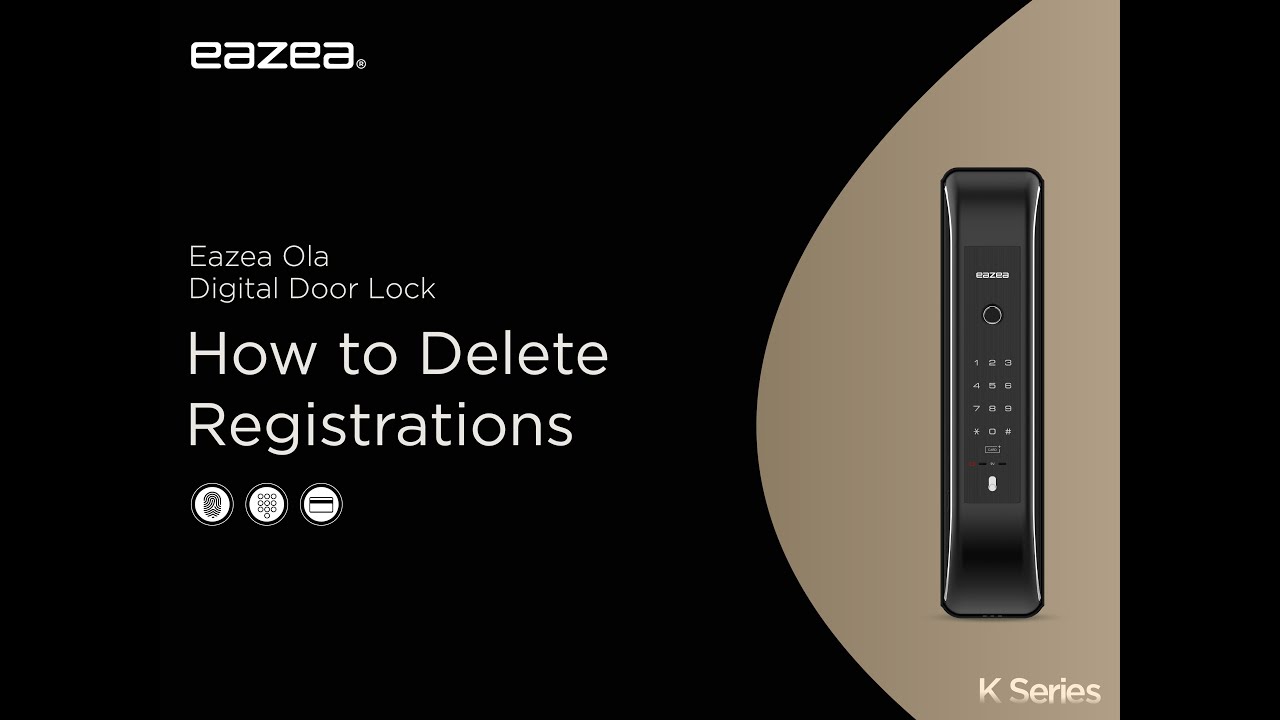 Eazea Ola Digital Door Lock (Fingerprint / PIN Code / RFID Access Setting)