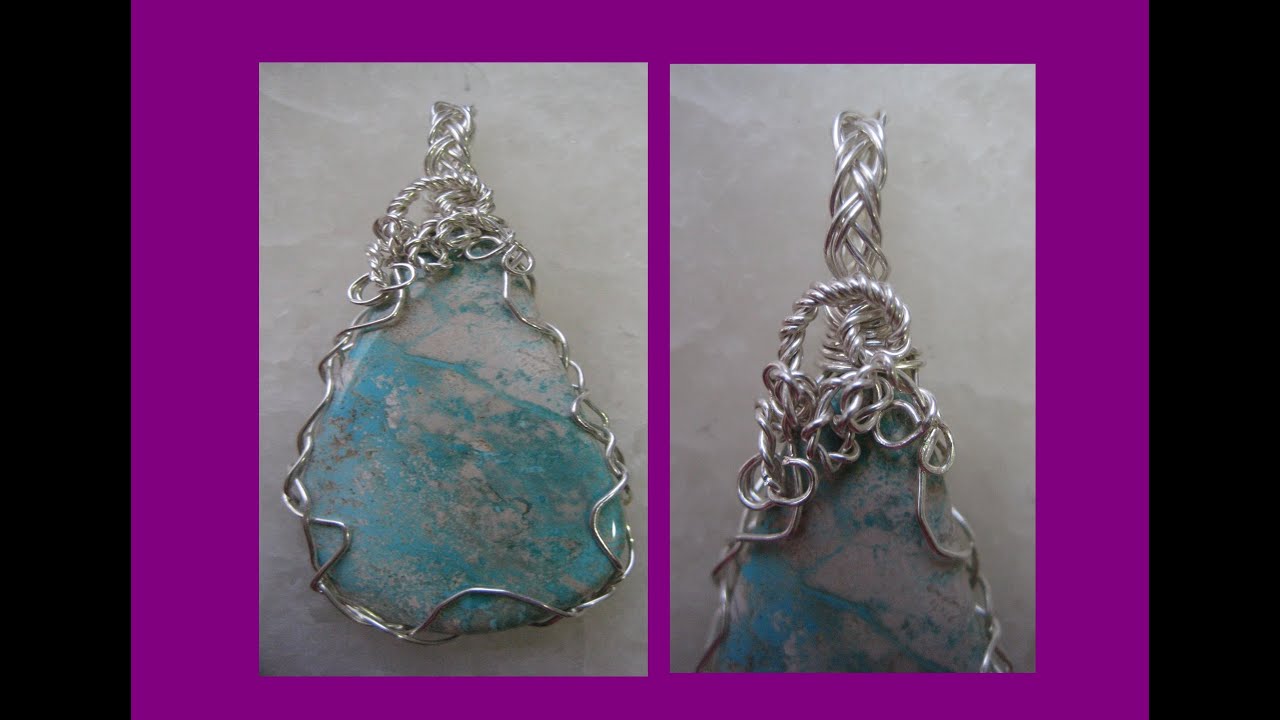 TUTORIAL Easy Wire Wrap Pendant - 2 Wire Braid | Liz Kreate