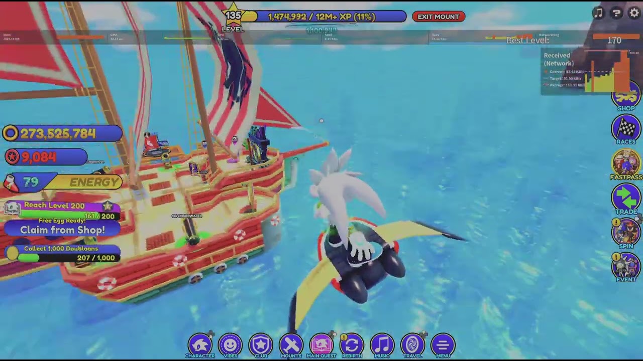 Magic trik in Sonic speed sim