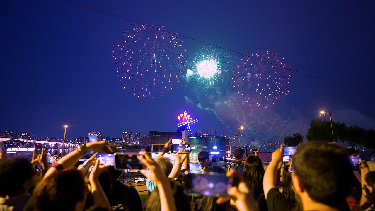 Fireworks at BTS 10th Anniversary FESTA - Purple in Seoul, Korea