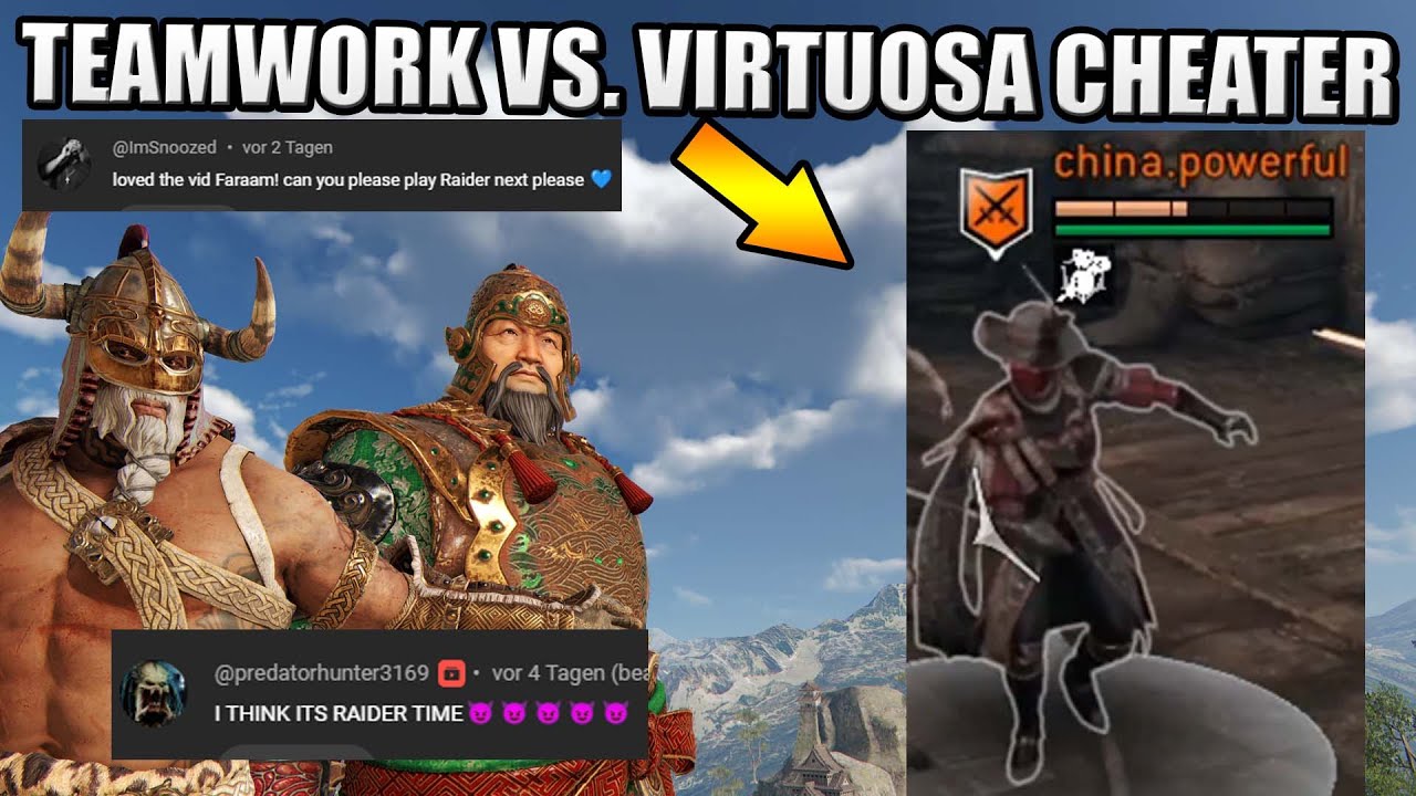 Well known Cheater has no Chance to Teamwork - Raider Request done | For Honor