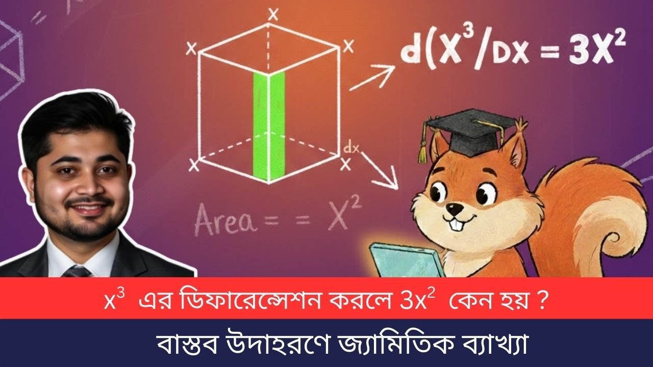 d/dx(x³)=3x² কেন? | না মুখস্থ, বুঝে শিখি | x³ ডিফারেন্টিয়েশন Explained