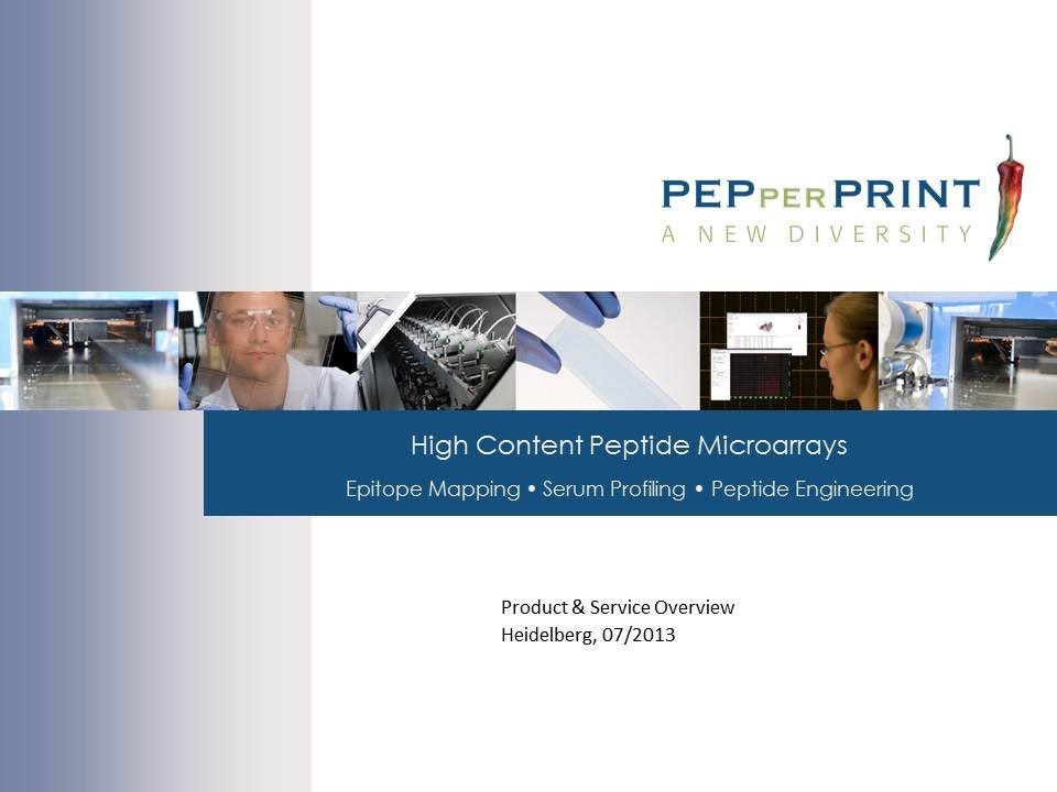 Laser Printed Peptide Microarrays by PEPperPRINT