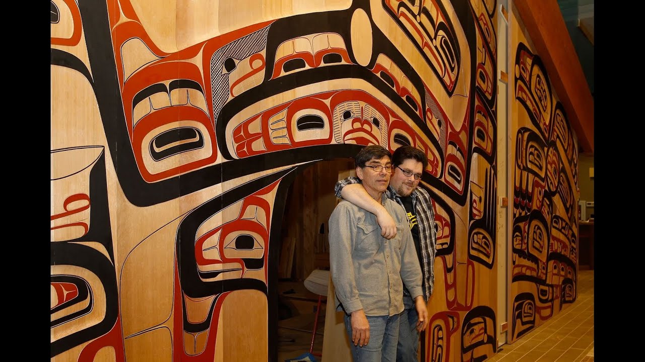 Tsimshian carvers David A Boxley and David R Boxley Discuss Monumental House Front in Juneau