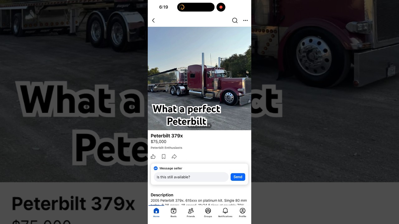 Продается грузовик Peterbilt 379x.
