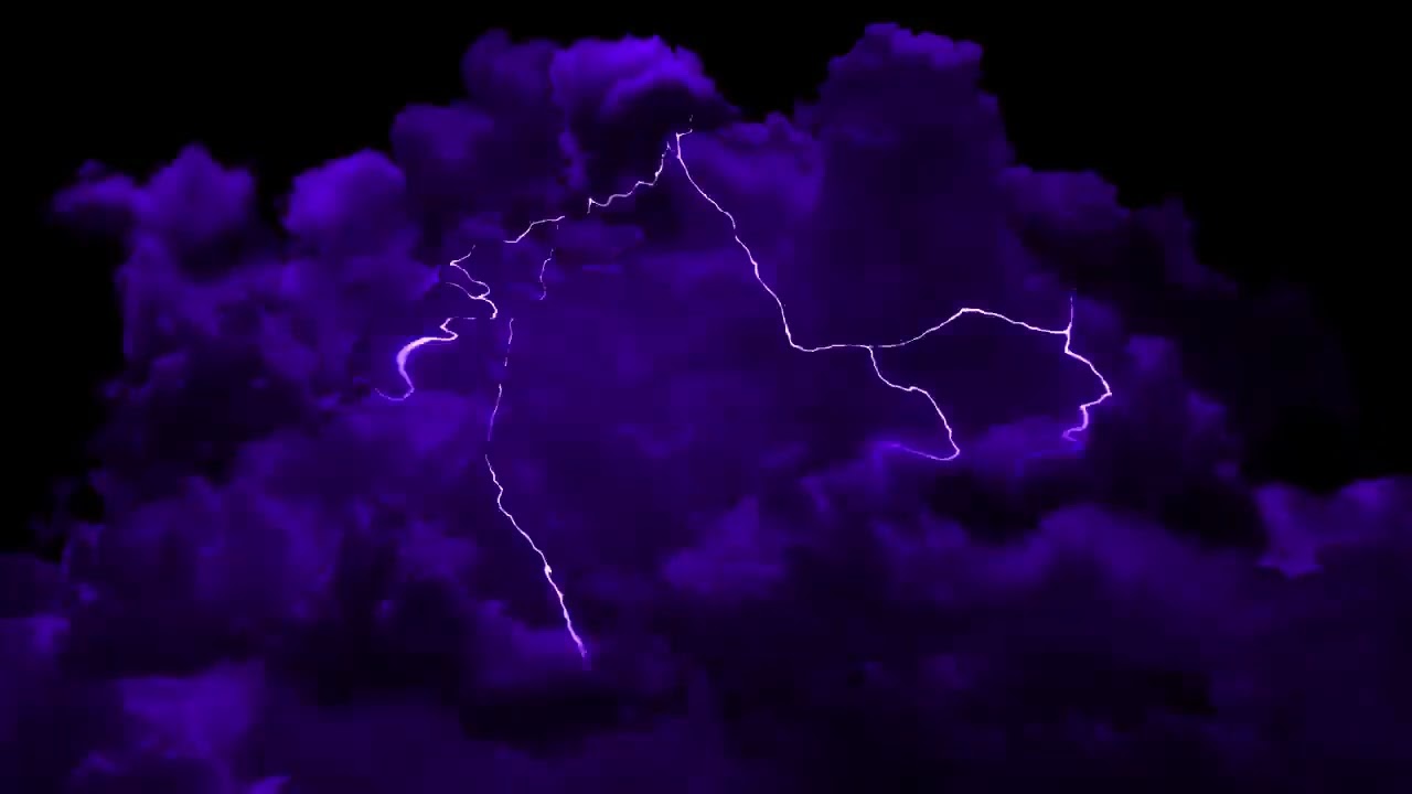 Purple Thunderstorm Flashing Lightning 10+ Hours Long Screensaver Wallpaper Background Video
