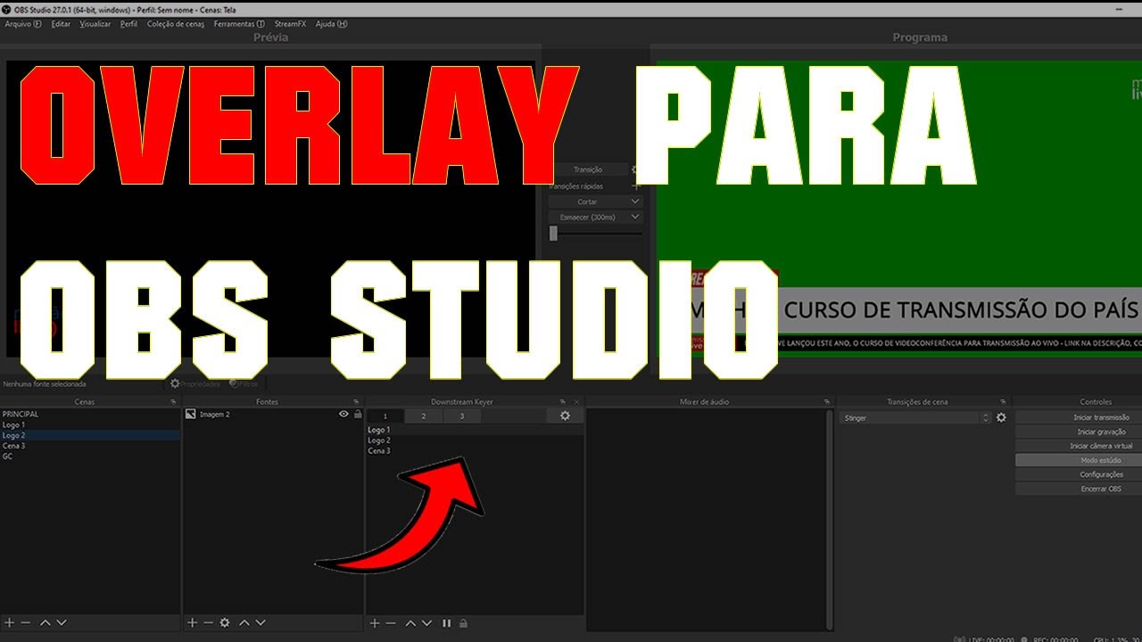 Plugin Downstream Keyer - Overlay para OBS STUDIO