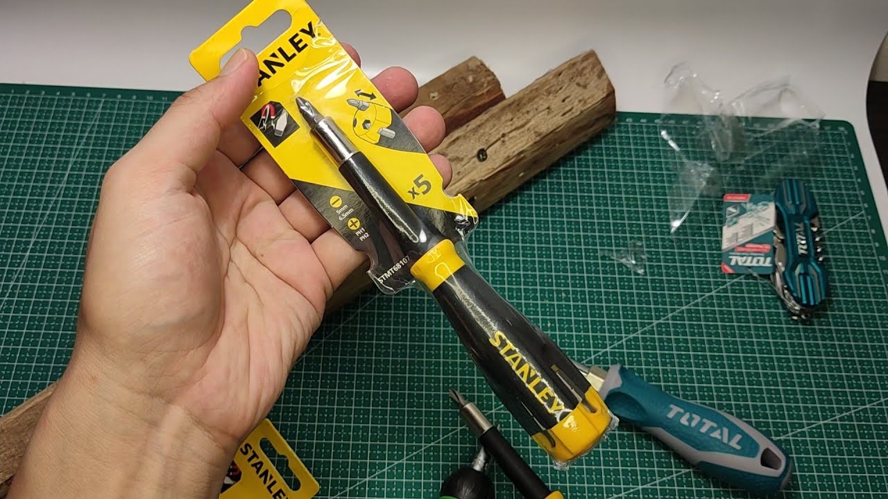 Review Obeng Set Stanley Fiberglass Multi-Bit Screwdriver 4 in 1 68-107 STMT68107 #giveaway