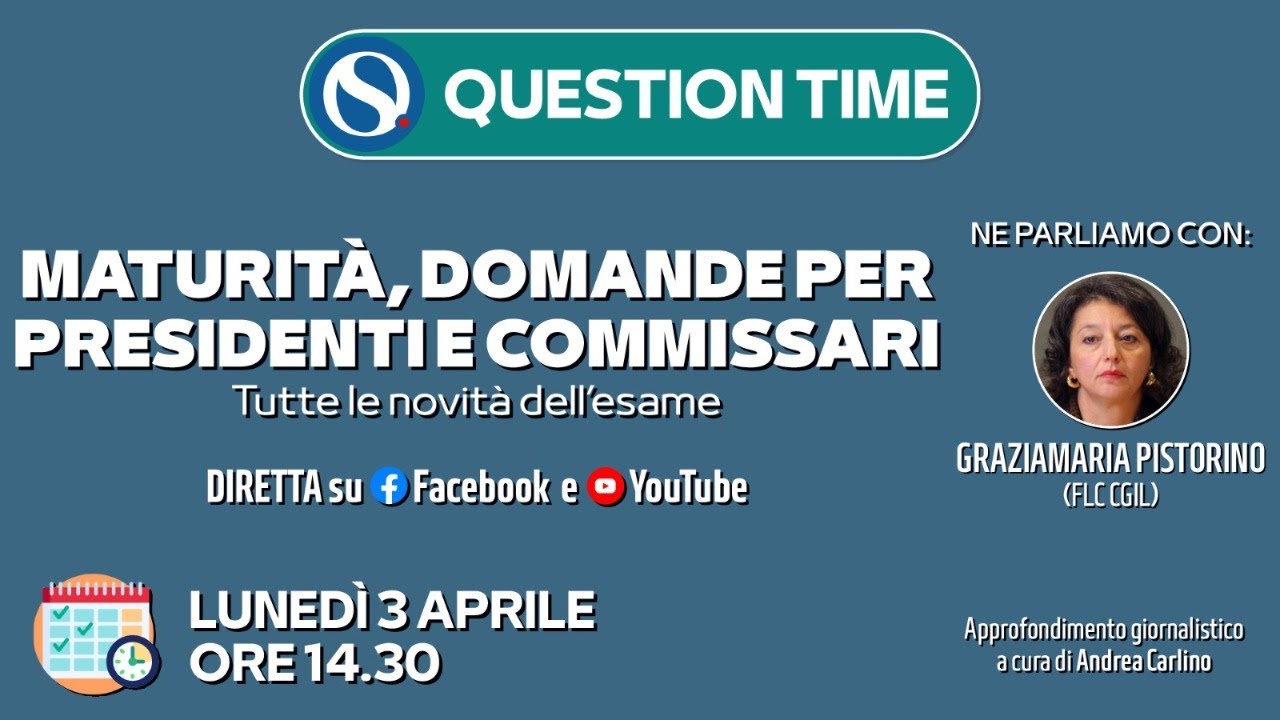 Maturità 2023, tutto sulle domande per presidenti e commissari