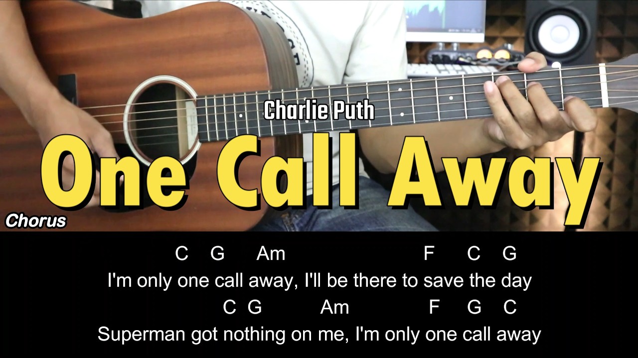 One Call Away - Charlie Puth | EASY Guitar Tutorial with Chords / Lyrics