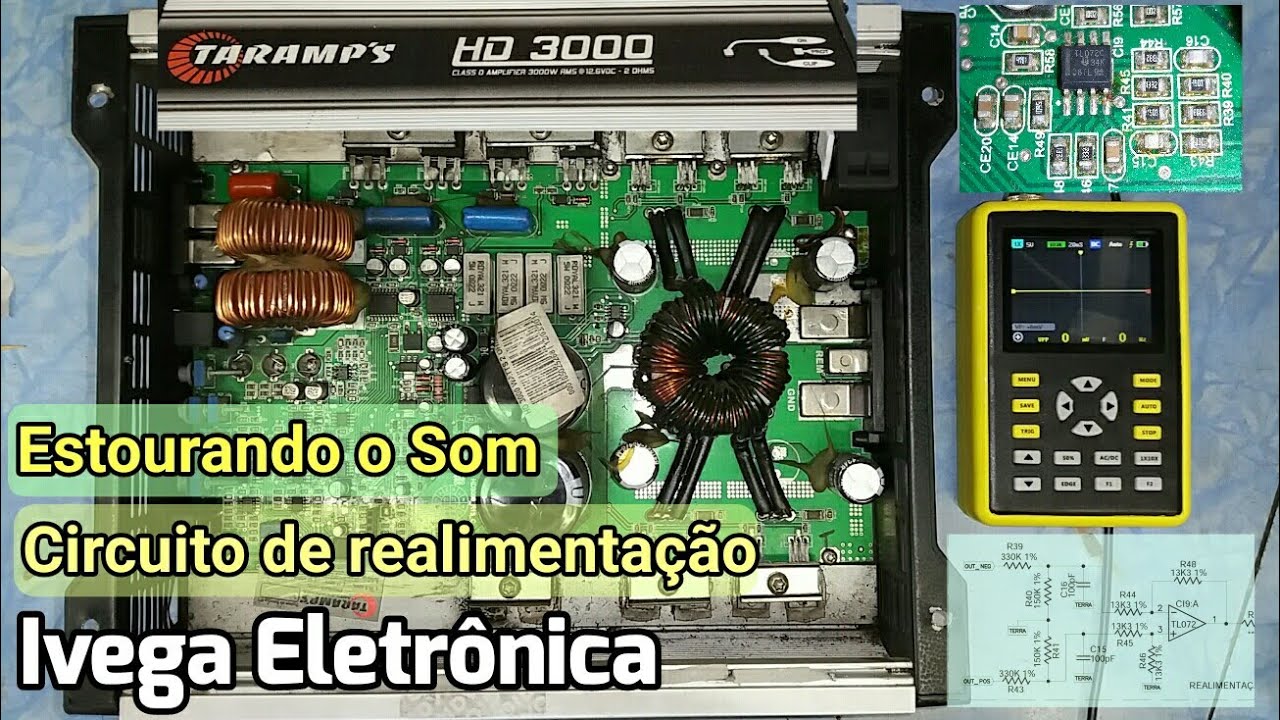Taramps HD3000, Circuito de realimentação, uma boa aula, estourando o Som.
