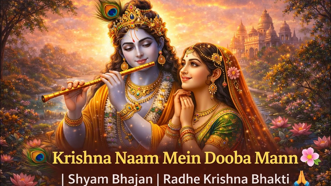 🦚 Krishna Naam Mein Dooba Mann 🌸 | Shyam Bhajan | Radhe Krishna Bhakti 🙏