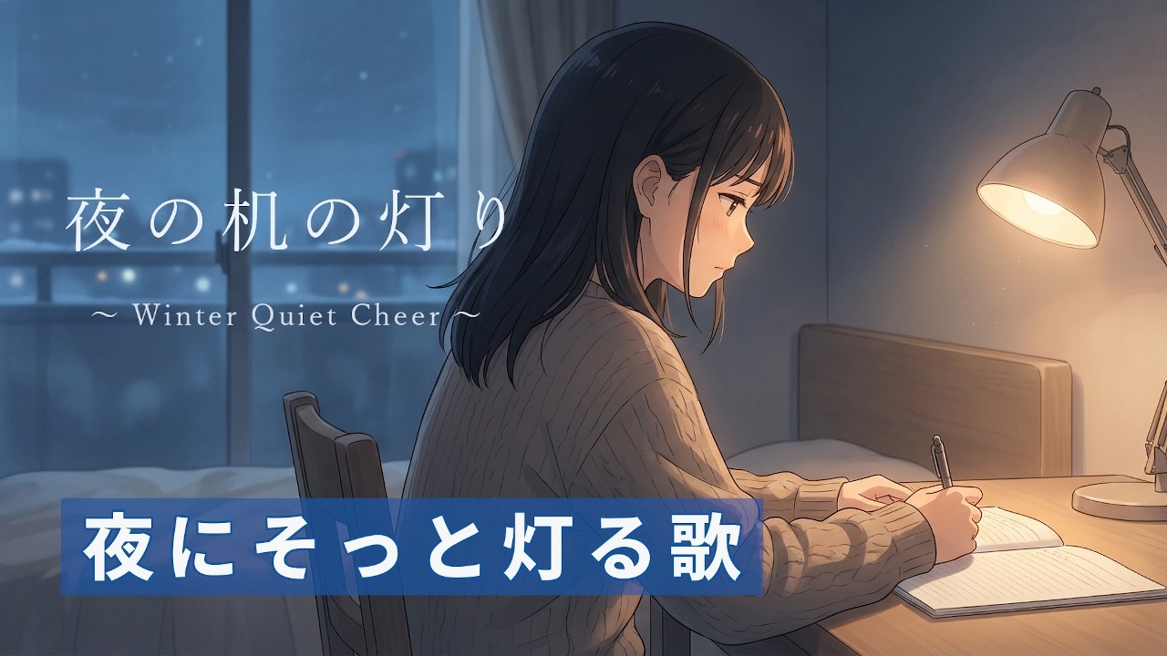 夜の机の灯り｜冬の夜に隣にいる静かな応援｜Light on the Winter Desk (Japanese Ambient Ballad)