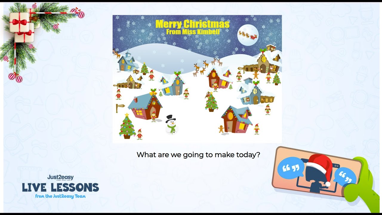Just2easy Live Lesson - Christmas Paint – Create a Festive Scene