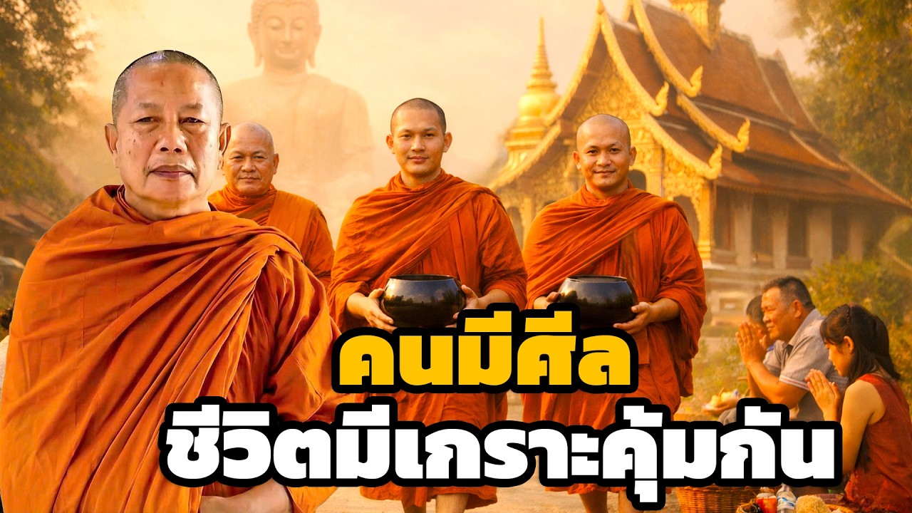 คนมีศีล ชีวิตมีเกราะคุ้มกัน  อานิสงส์ศีล ธรรมะคลายทุกข์ พระมหาบุญช่วย ปัญญาวชิโร 1