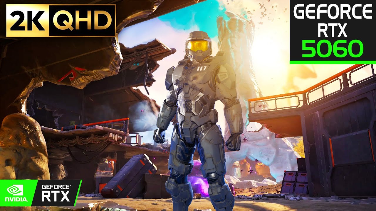 Fortnite Master Chief Skin Gameplay | RTX 5060 (2K Max Settings + Ray Tracing ON)
