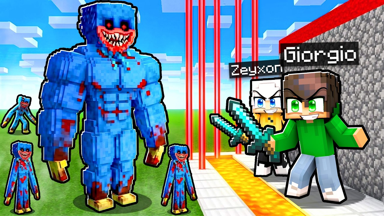 HUGGY WUGGY contro BUNKER SICURO in Minecraft