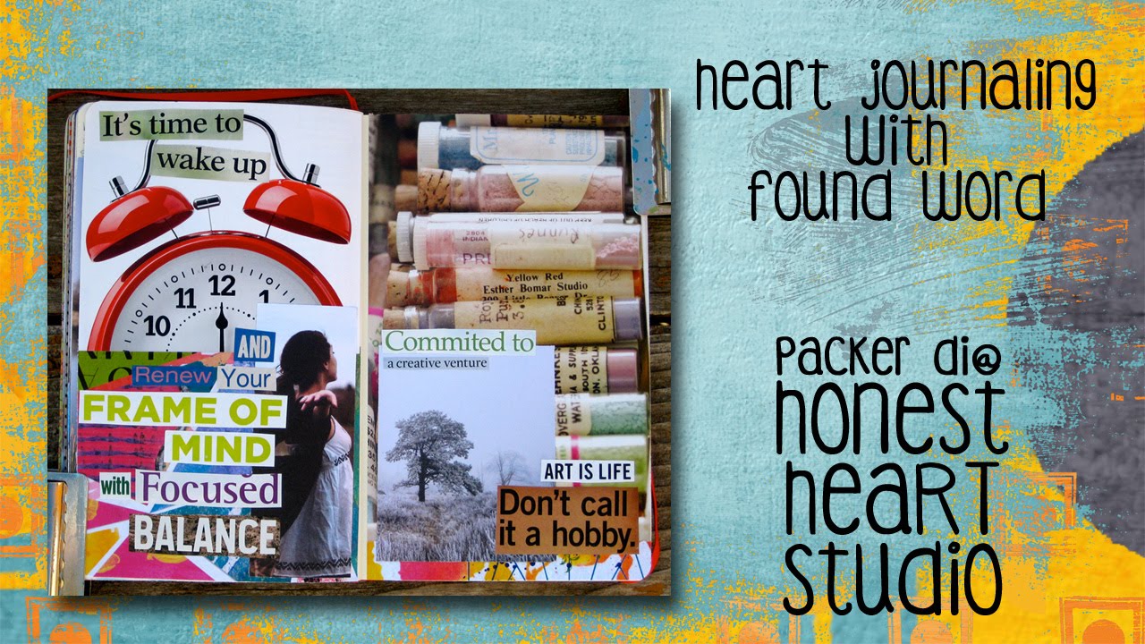 Heart Journaling with Found Word - Art Is Life