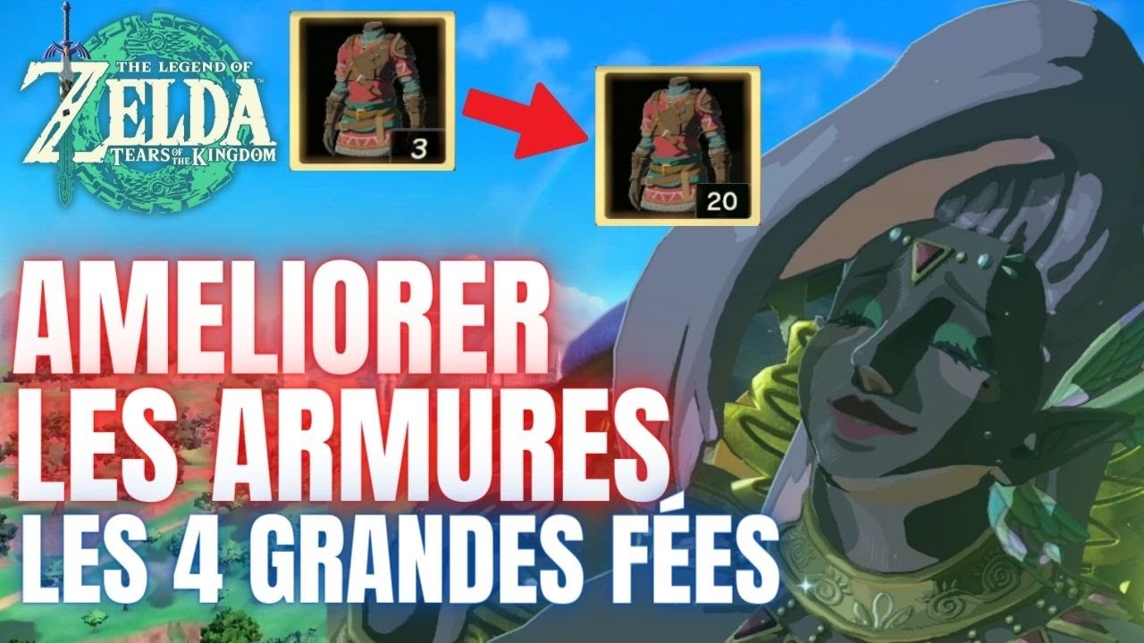 COMMENT AMELIORER UNE ARMURE ET TROUVER LES 4 GRANDES FÉES !! GUIDE ZELDA TEARS OF THE KINGDOM