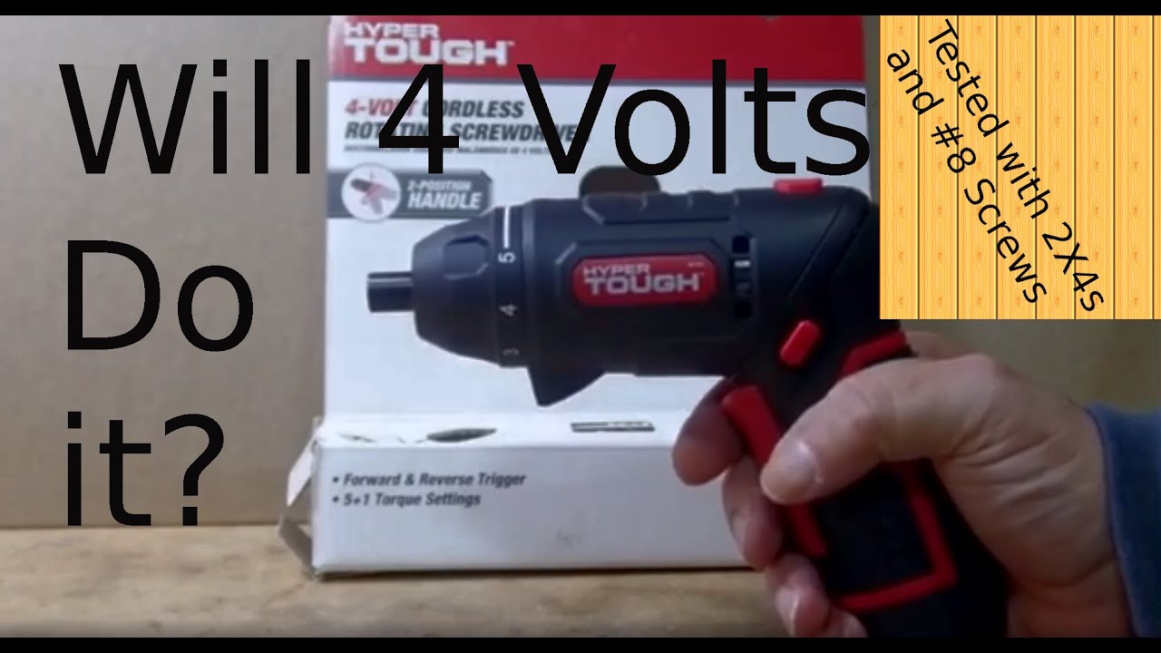 Is 4 Volts Enough?  4 Volt Drill Test