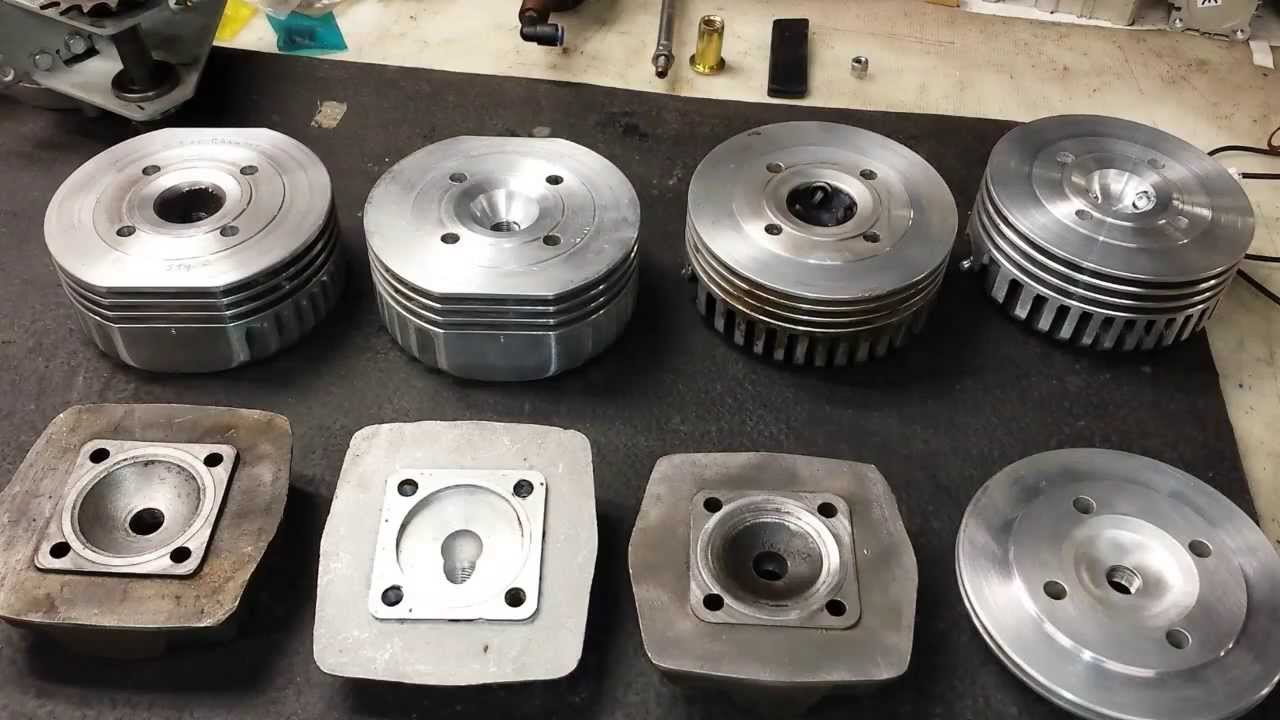 Cylinder head designs for the 80cc / 66cc 2-stroke Chinese bicycle engine