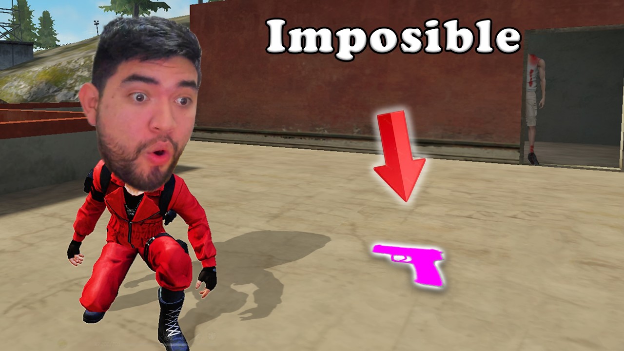 RETO: jugar FREEFIRE con la PRIMER ARMA que encuentre 😱 IMPOSIBLE