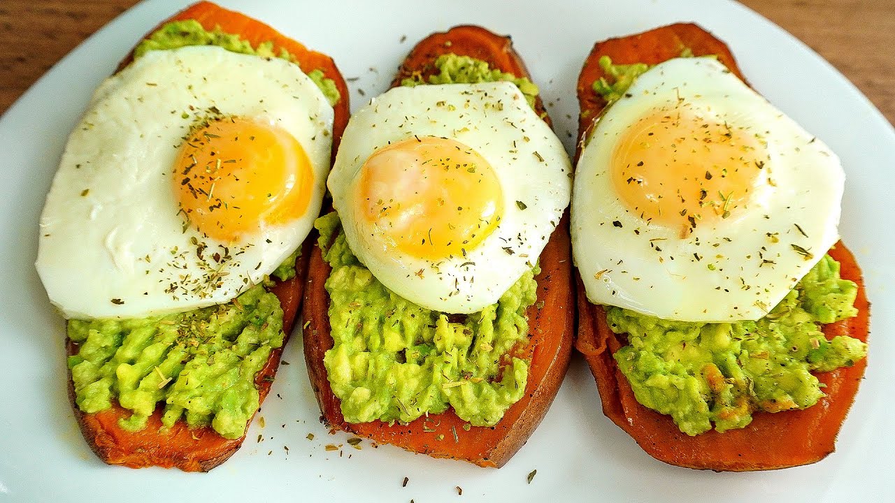 Ich habe noch nie so eine leckere Avocado gegessen! Süßkartoffel mit Avocado!