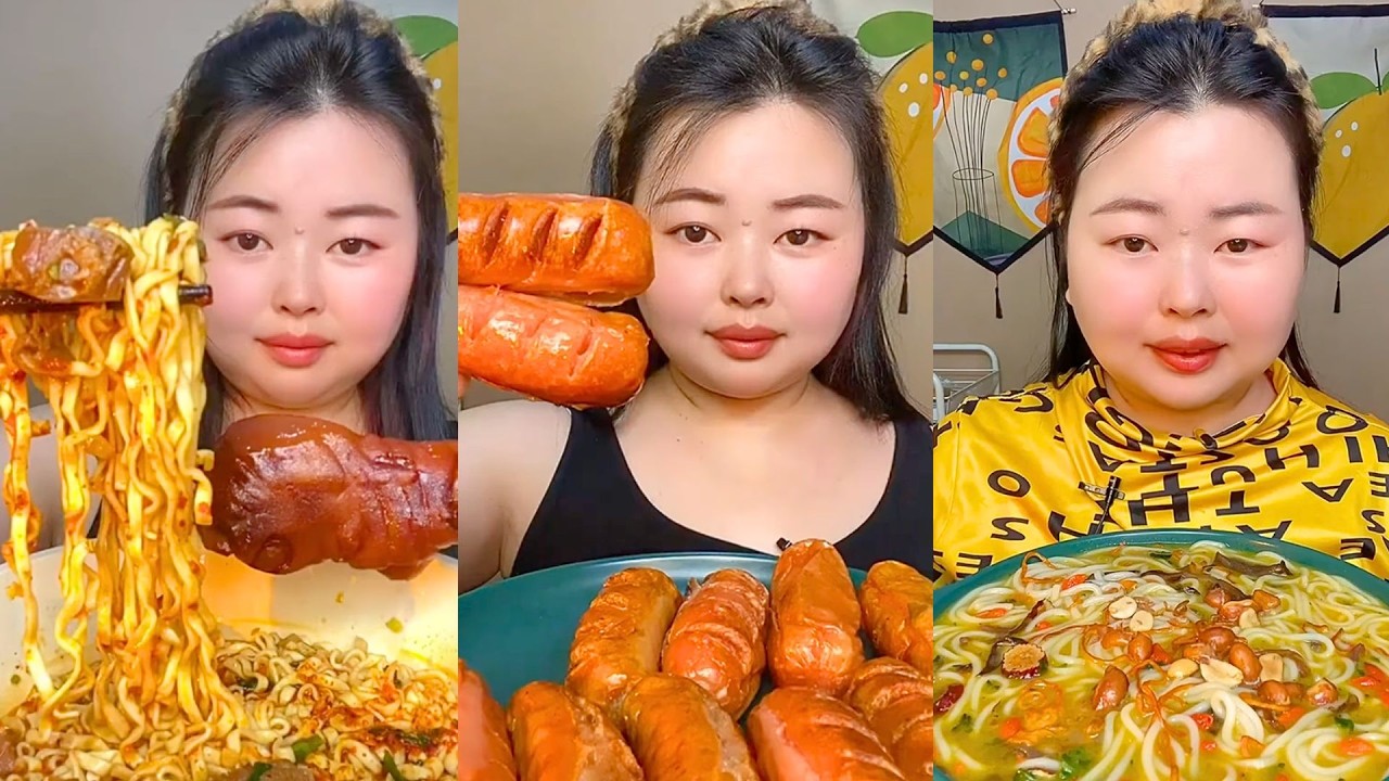 Spicy Noodles with Braised Pork, Sausages, and Peanut Soup Bowl