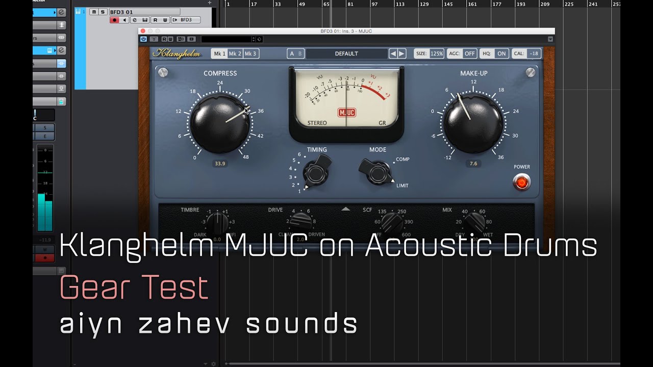 Klanghelm MJUC  Compressor on Acoustic Drums
