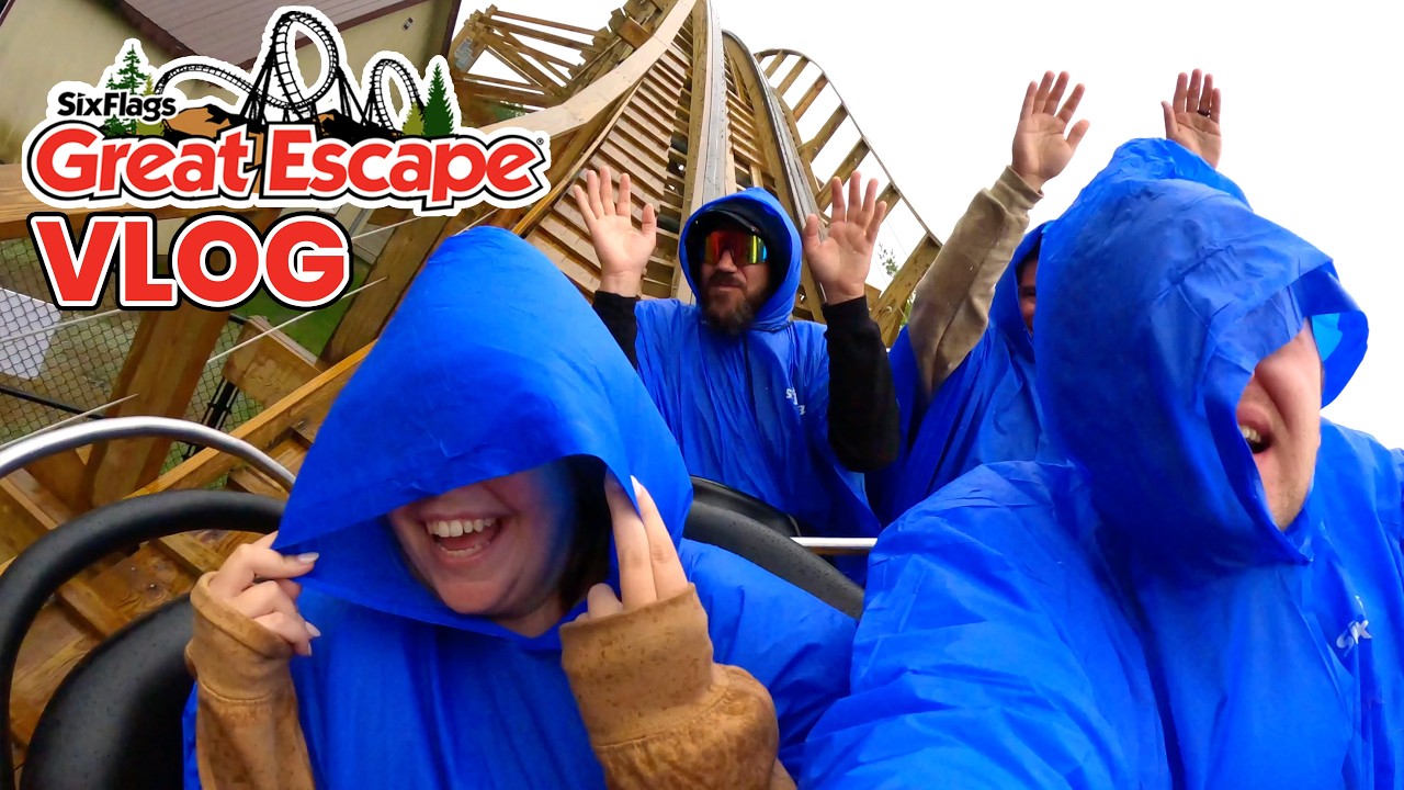 We Rode Six Flags Great Escape's Newest Roller Coaster in the POURING RAIN! Bobcat Vlog 2024