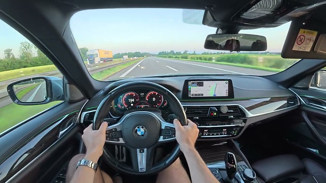 BMW G30 540D 235kW M-sport 2017 | 4K POV Test Drive on Autobahn