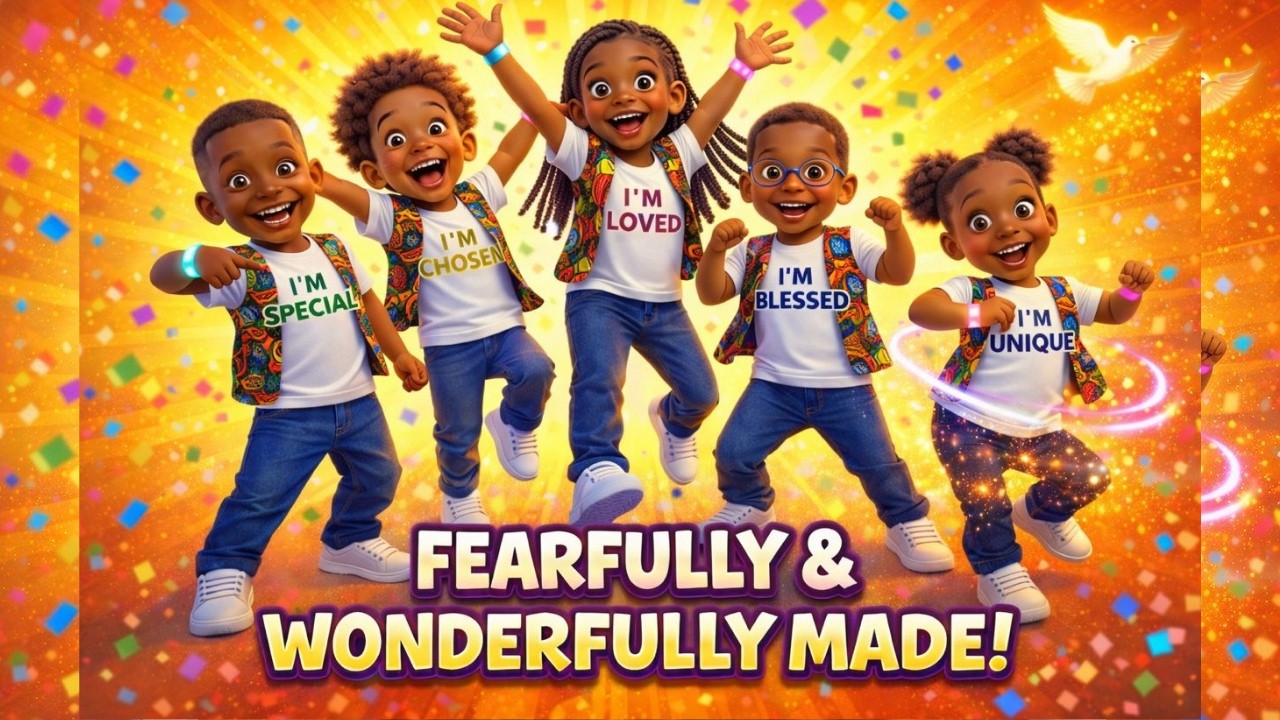 Afro Gospel Kids Song About Identity| I Am Fearfully & Wonderfully Made! 💛 | Psalm 139:14