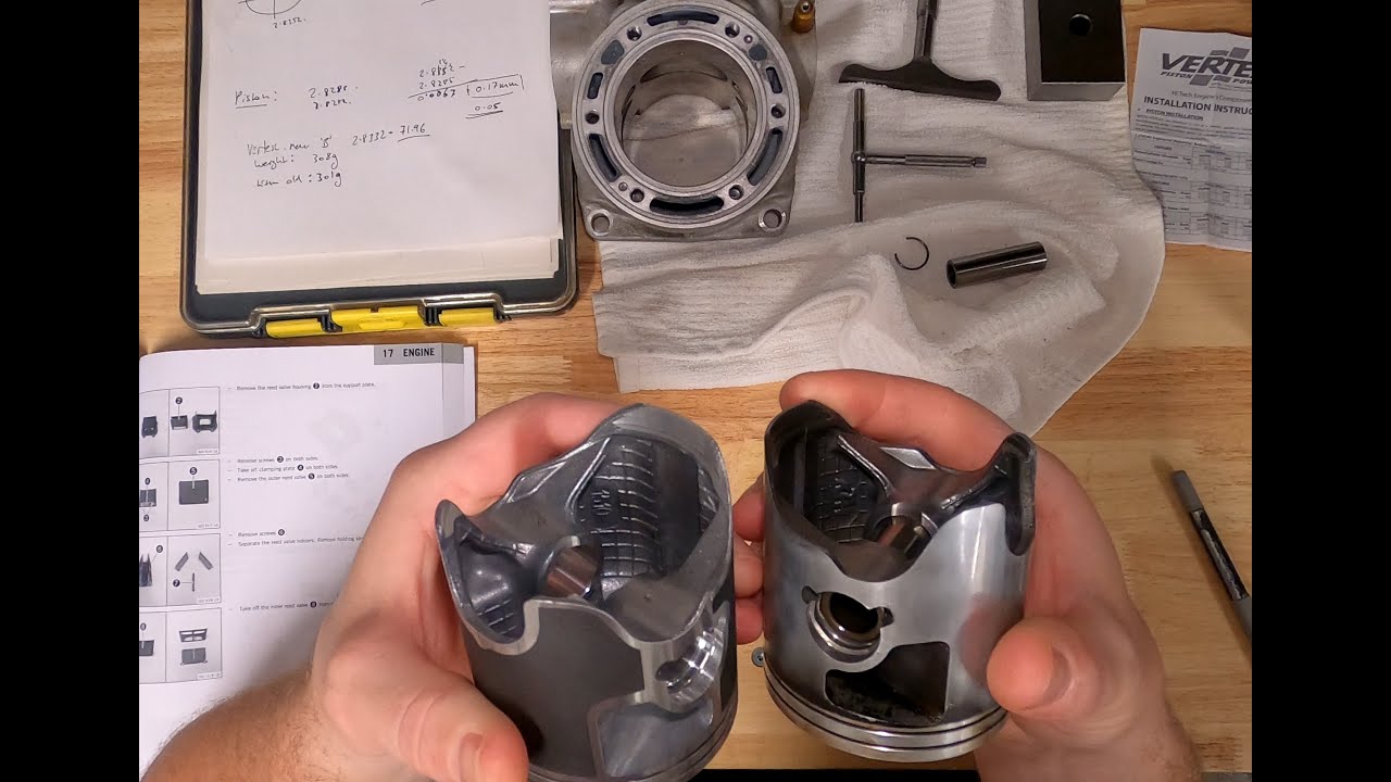 KTM 300 Top End Rebuild Part 2: Piston comparison