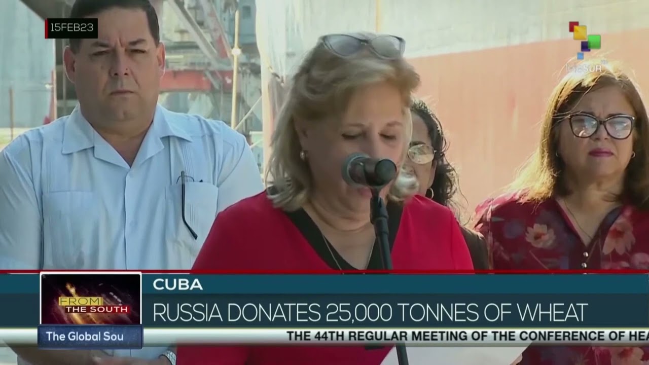 Cuba thanks Russian donation of 25,000 tons of wheat