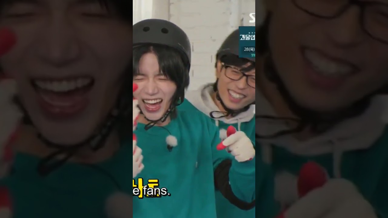 Beomgyu 'the naughty kid' and Jaesuk being his dad 😂 #txt #runningman #beomgyu #yoojaesuk