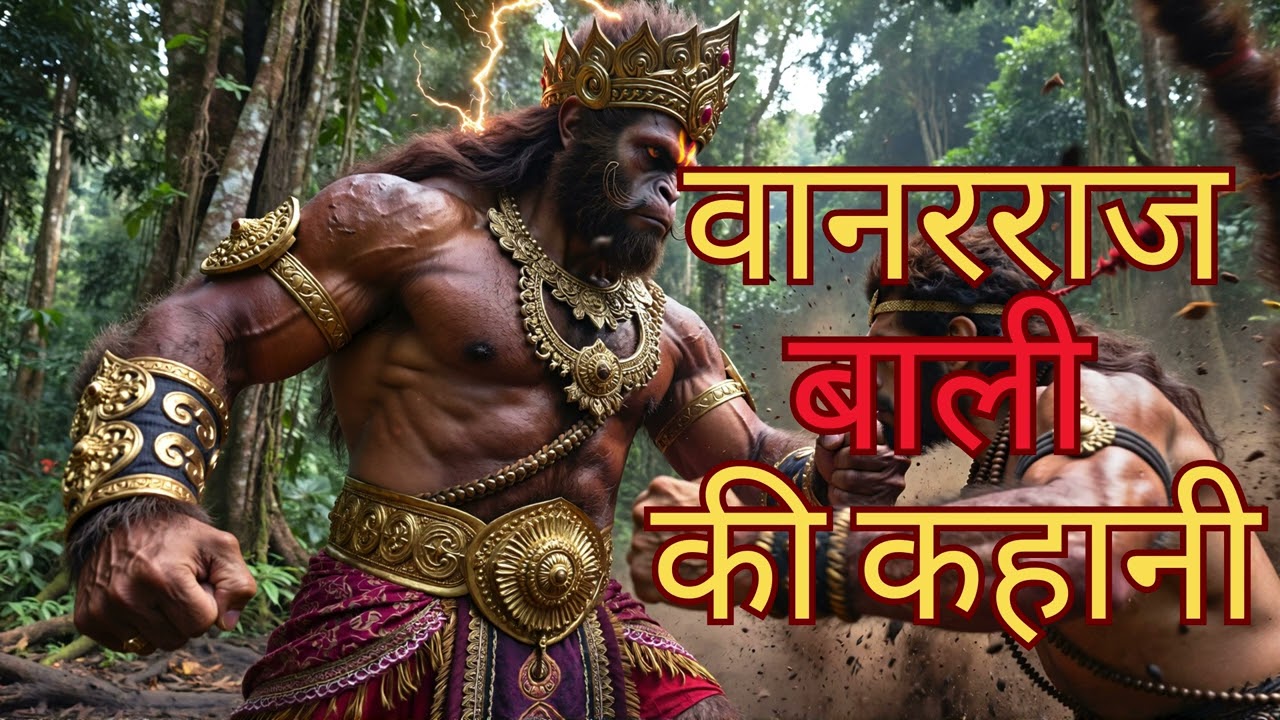 वानरराज बाली की कहानी 🕉️ | रामायण का शक्तिशाली योद्धा | बाली और सुग्रीव का युद्ध