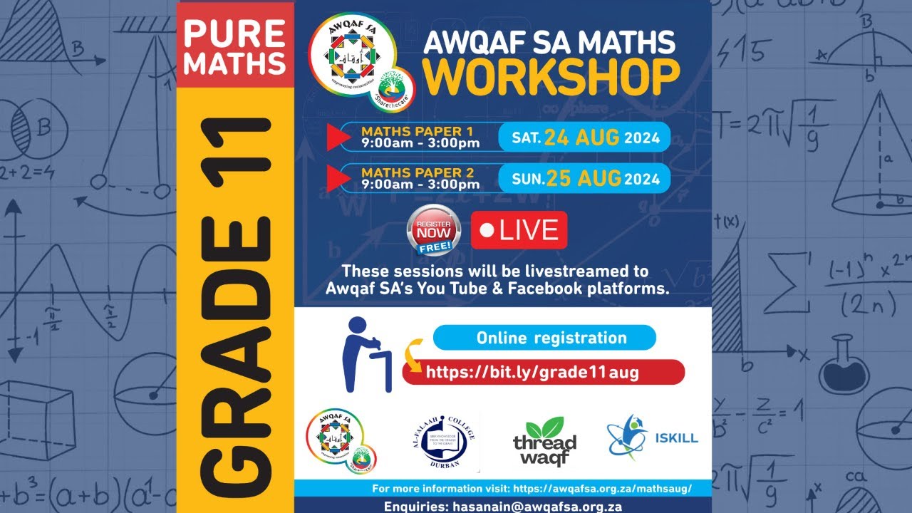 Awqaf SA Grade 11 Maths Workshop - Paper 2