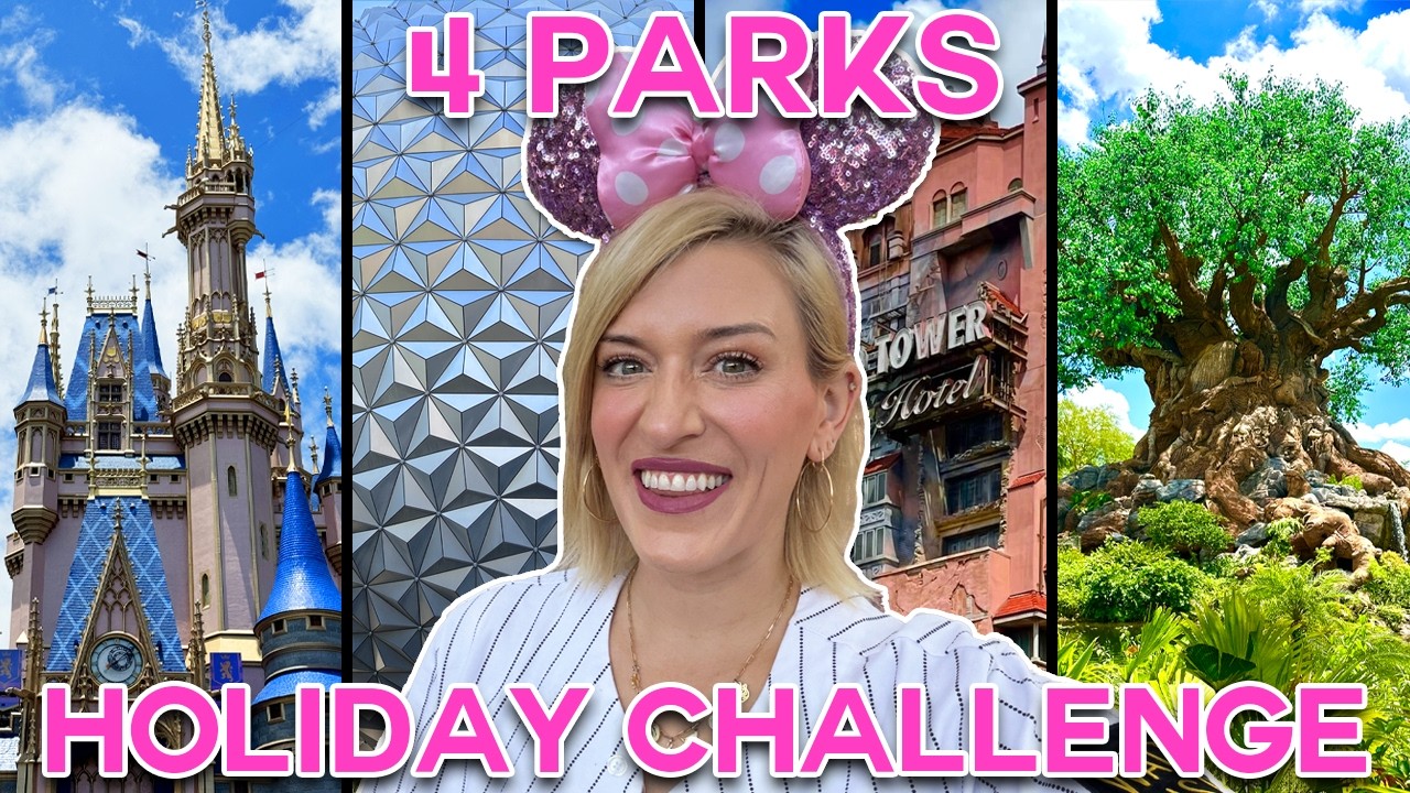 Can I Complete The MOST Iconic Disney Challenge When It's BUSY?! 4 Park Hopper: Rides, Tips, Crowds