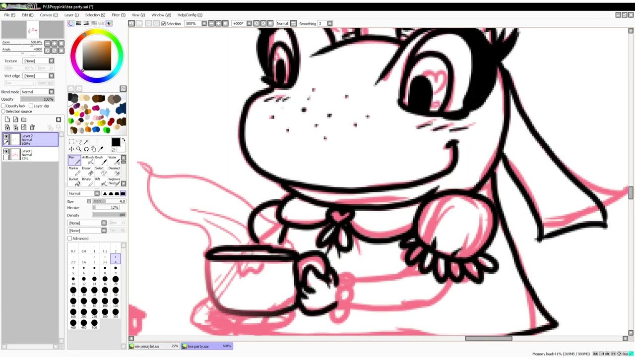 Przyjęcie z herbatą || Paint Tools Sai
