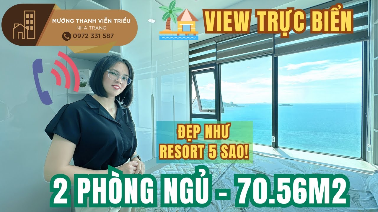 (Đã bán) Tập 71 Choáng ngợp căn hộ Nha Trang view trực biển đẹp như mơ full nội thất